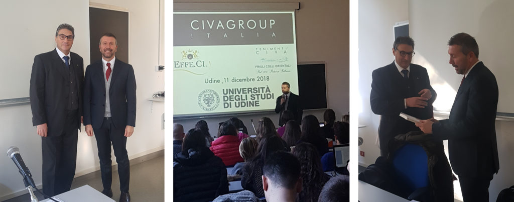 L’intervento di Valerio Civa all’Università di Udine Valerio Civa in facoltà di Economia Aziendale all'Università di Udine - Tenimenti Civa