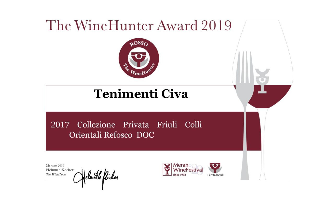 Premio d’eccellenza per il Refosco dal peduncolo rosso 2017 Tenimenti Civa Doc Friuli Colli Orientali