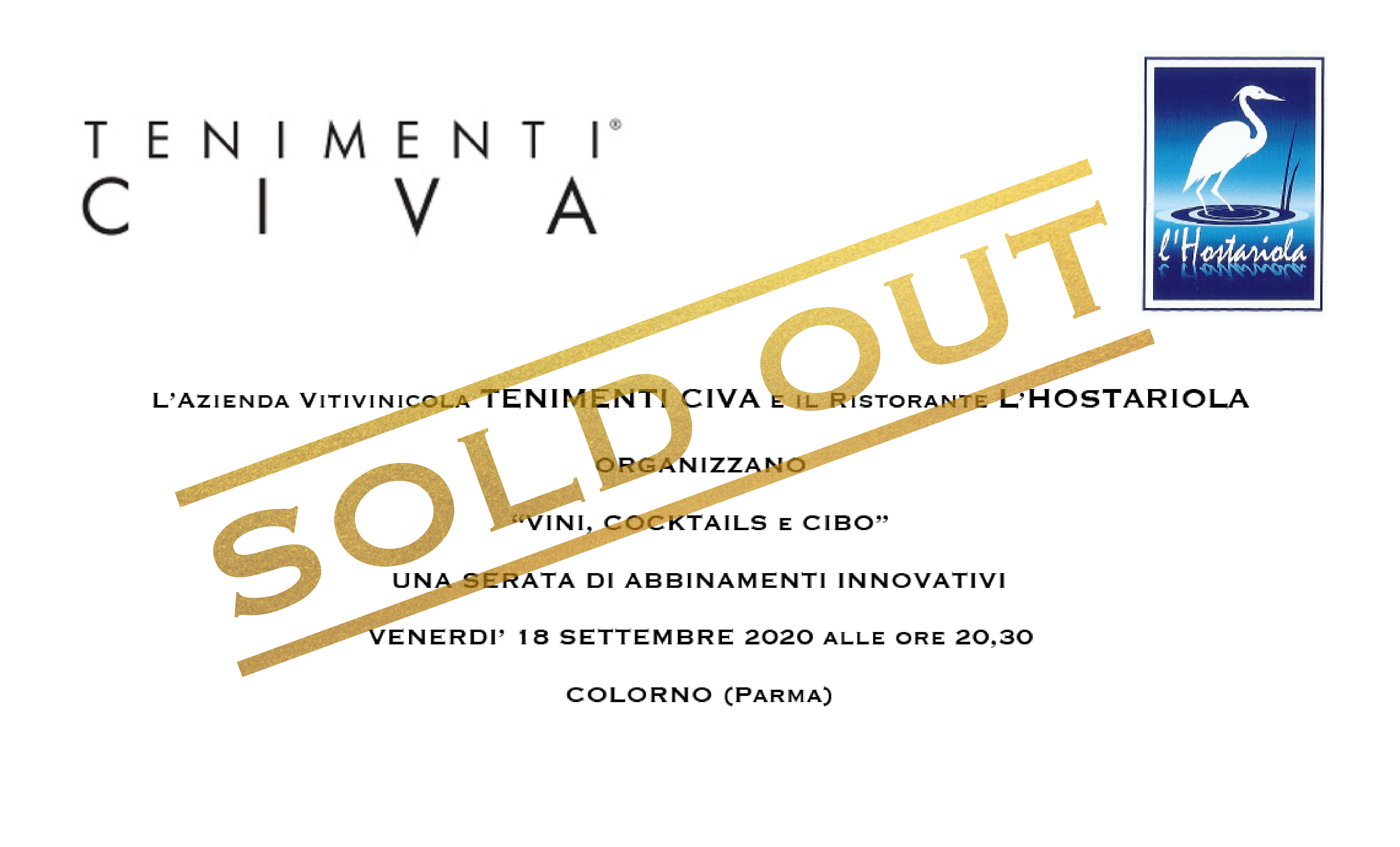 WINES, COCKTAILS AND FOOD: AN EVENING OF INNOVATIVE PAIRINGS WITH TENIMENTI CIVA – SOLD OUT