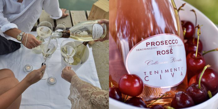 ribolla gialla e prosecco rose